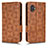 Leather Case Stands Flip Cover Holder C02X for Samsung Galaxy XCover 6 Pro 5G Brown