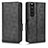 Leather Case Stands Flip Cover Holder C02X for Sony Xperia 1 III Black