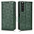 Leather Case Stands Flip Cover Holder C02X for Sony Xperia 1 III Green