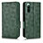 Leather Case Stands Flip Cover Holder C02X for Sony Xperia 10 IV Green