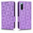 Leather Case Stands Flip Cover Holder C02X for Sony Xperia 10 IV SOG07 Purple