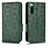 Leather Case Stands Flip Cover Holder C02X for Sony Xperia 10 V Green