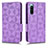 Leather Case Stands Flip Cover Holder C02X for Sony Xperia 10 V Purple