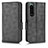 Leather Case Stands Flip Cover Holder C02X for Sony Xperia 5 III Black