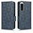 Leather Case Stands Flip Cover Holder C02X for Sony Xperia 5 IV Blue