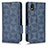 Leather Case Stands Flip Cover Holder C02X for Sony Xperia Ace III Blue