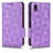 Leather Case Stands Flip Cover Holder C02X for Sony Xperia Ace III SO-53C Purple