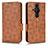 Leather Case Stands Flip Cover Holder C02X for Sony Xperia PRO-I Brown