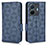 Leather Case Stands Flip Cover Holder C02X for Vivo iQOO Z6 Pro 5G Blue