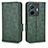 Leather Case Stands Flip Cover Holder C02X for Vivo iQOO Z6 Pro 5G Green