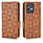 Leather Case Stands Flip Cover Holder C02X for Vivo V23 Pro 5G Brown