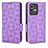 Leather Case Stands Flip Cover Holder C02X for Vivo V23 Pro 5G Purple