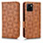 Leather Case Stands Flip Cover Holder C02X for Vivo Y01A Brown