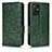 Leather Case Stands Flip Cover Holder C02X for Vivo Y55s 5G Green