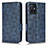 Leather Case Stands Flip Cover Holder C02X for Vivo Y75 5G Blue