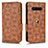 Leather Case Stands Flip Cover Holder C02X for Xiaomi Black Shark 4 5G Brown