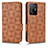 Leather Case Stands Flip Cover Holder C02X for Xiaomi Mi 11T Pro 5G Brown