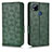 Leather Case Stands Flip Cover Holder C02X for Xiaomi POCO C3 Green
