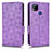 Leather Case Stands Flip Cover Holder C02X for Xiaomi POCO C3 Purple
