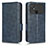 Leather Case Stands Flip Cover Holder C02X for Xiaomi Poco C40 Blue