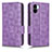 Leather Case Stands Flip Cover Holder C02X for Xiaomi Poco C51 Purple