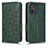 Leather Case Stands Flip Cover Holder C02X for Xiaomi Poco C55 Green
