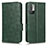 Leather Case Stands Flip Cover Holder C02X for Xiaomi POCO M3 Pro 5G Green