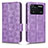 Leather Case Stands Flip Cover Holder C02X for Xiaomi Poco M4 Pro 4G Purple