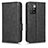 Leather Case Stands Flip Cover Holder C02X for Xiaomi Poco X4 NFC Black