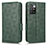 Leather Case Stands Flip Cover Holder C02X for Xiaomi Poco X4 NFC Green