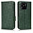 Leather Case Stands Flip Cover Holder C02X for Xiaomi Redmi 10C 4G Green