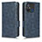 Leather Case Stands Flip Cover Holder C02X for Xiaomi Redmi 11A 4G Blue