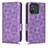 Leather Case Stands Flip Cover Holder C02X for Xiaomi Redmi 12C 4G Purple