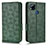 Leather Case Stands Flip Cover Holder C02X for Xiaomi Redmi 9 Activ Green