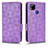 Leather Case Stands Flip Cover Holder C02X for Xiaomi Redmi 9 Activ Purple