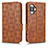 Leather Case Stands Flip Cover Holder C02X for Xiaomi Redmi K40 Gaming 5G Brown