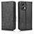 Leather Case Stands Flip Cover Holder C02X for Xiaomi Redmi K50i 5G Black