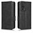 Leather Case Stands Flip Cover Holder C02X for Xiaomi Redmi K60 5G Black