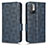 Leather Case Stands Flip Cover Holder C02X for Xiaomi Redmi Note 10 5G Blue