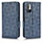 Leather Case Stands Flip Cover Holder C02X for Xiaomi Redmi Note 10 JE 5G Blue