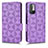 Leather Case Stands Flip Cover Holder C02X for Xiaomi Redmi Note 10 JE 5G Purple