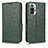 Leather Case Stands Flip Cover Holder C02X for Xiaomi Redmi Note 10 Pro 4G Green