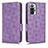 Leather Case Stands Flip Cover Holder C02X for Xiaomi Redmi Note 10 Pro 4G Purple