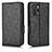 Leather Case Stands Flip Cover Holder C02X for Xiaomi Redmi Note 10 Pro 5G Black