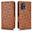 Leather Case Stands Flip Cover Holder C02X for Xiaomi Redmi Note 10 Pro 5G Brown