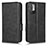Leather Case Stands Flip Cover Holder C02X for Xiaomi Redmi Note 10T 5G Black