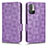 Leather Case Stands Flip Cover Holder C02X for Xiaomi Redmi Note 10T 5G Purple