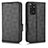 Leather Case Stands Flip Cover Holder C02X for Xiaomi Redmi Note 11 4G (2022) Black