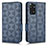 Leather Case Stands Flip Cover Holder C02X for Xiaomi Redmi Note 11 4G (2022) Blue