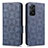 Leather Case Stands Flip Cover Holder C02X for Xiaomi Redmi Note 11 Pro 4G Blue